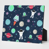 Astronauts Planets Rockets and Aliens フォトプラーク (側面)