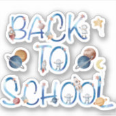 Astronauts Planets Space,back to school シール (正面)