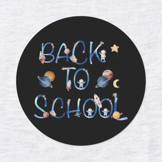 Astronauts Planets Space,back to school ラベル (デザイン2)