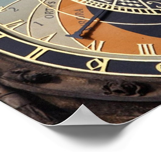 Astronomical Clock In Praque ポスター (角)