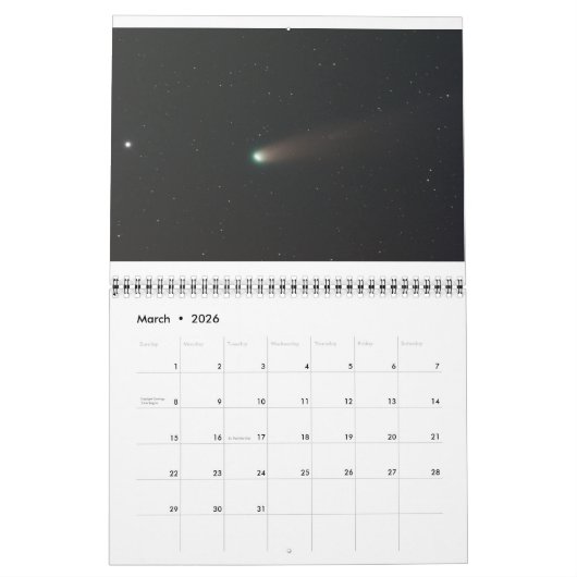 Astronomo Calendar 2026 カレンダー (3月 2026)