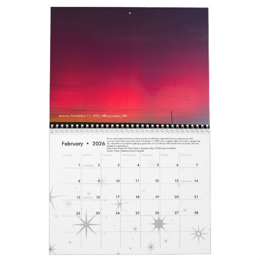 AstronoMolly's 2026 Calendar カレンダー (2月 2026)