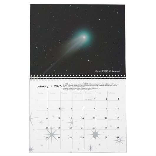 AstronoMolly's 2026 Calendar カレンダー (1月 2026)