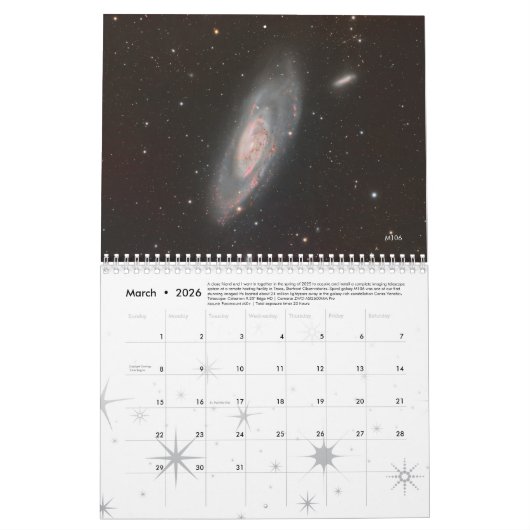 AstronoMolly's 2026 Calendar カレンダー (3月 2026)