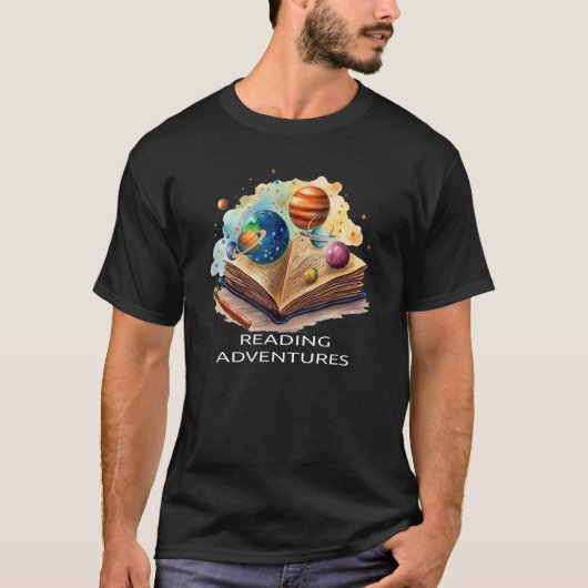 Astronomy Books  Reading Passion For Universe Plan Tシャツ (正面)