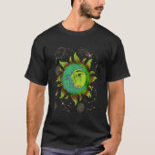 Astronomy Crescent Moon Sun Universe Boho Astrolog Tシャツ (正面)