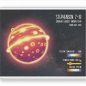 Astronomy Largest Star Space Science Infographic シール (正面)