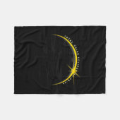 Astronomy solar eclipse april 2024 moon watch Astr フリースブランケット (正面(横))