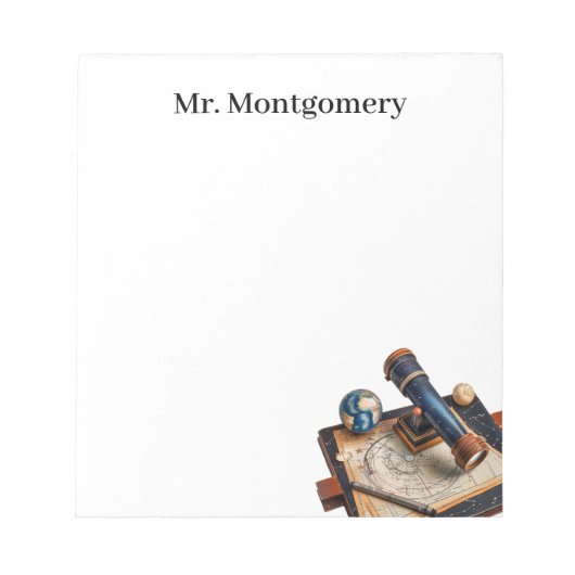 Astronomy Teacher Telesope ノートパッド (正面)