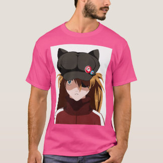 Asuka Black Hat Evangelion Q Tシャツ