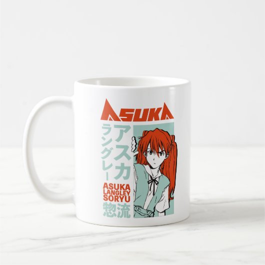 Asuka Langley Nge T - Shirt コーヒーマグカップ (左)