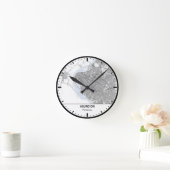Asuncion Clock City Line Art ラウンド壁時計 (ホーム)