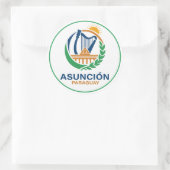 Asuncion Paraguay South America ラウンドシール (バッグ)