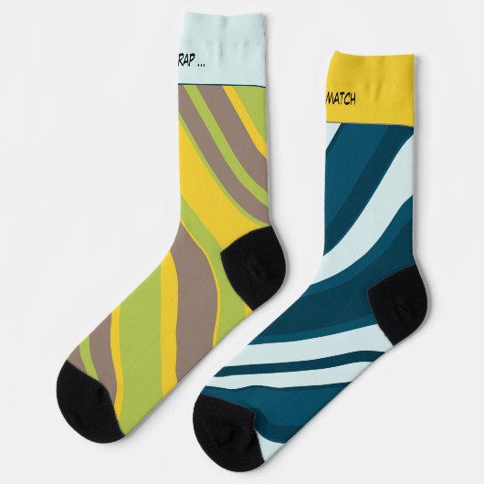 Asymmetric Stripes Mixup 3 and 5, Crazy ソックス (左)