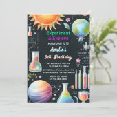 Atおもしろいラボキッズギークおたく不機嫌サイエンス9誕生日 招待状 (スタンド正面)