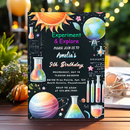 Atおもしろいラボキッズギークおたく不機嫌サイエンス9誕生日 招待状