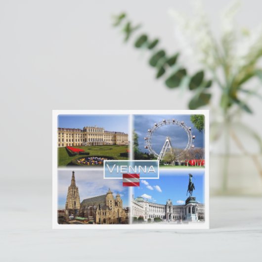 ATウィーン – シュロス・シェーンブルン – プラター・ファンフェア – ポストカード (スタンド正面)