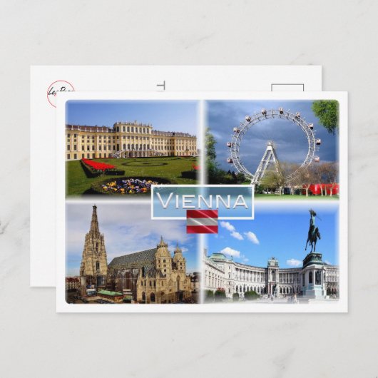 ATウィーン – シュロス・シェーンブルン – プラター・ファンフェア –  ポストカード (正面/裏面)