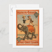 「Atゲイコニーアイランド」ミュージカルコメディポスター#3 ポストカード (正面/裏面)