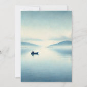 Atフックベイトおもしろい木材リトルフィッシャーマンベビーシャワー 招待状 (裏面)