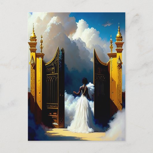 At天国の門ブラッククリスチャンのアートポストカード ポストカード (正面)