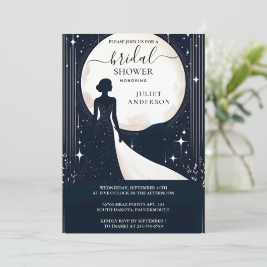 At衣装メンズタキシードはっきりしたブラックタイブライダルシャワー 招待状 (スタンド正面)