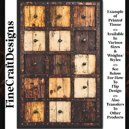 AT4デカ数々のップページ付き角形ドロワーウッドパネル 薄葉紙