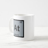 At - アトロポス 運命の化学周期表シンボル コーヒーマグカップ (正面左)
