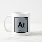 At - アトロポス 運命の化学周期表シンボル コーヒーマグカップ (左)