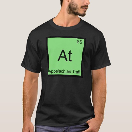 At - アパラチアン・トレイル 化学元素記号T Tシャツ (正面)