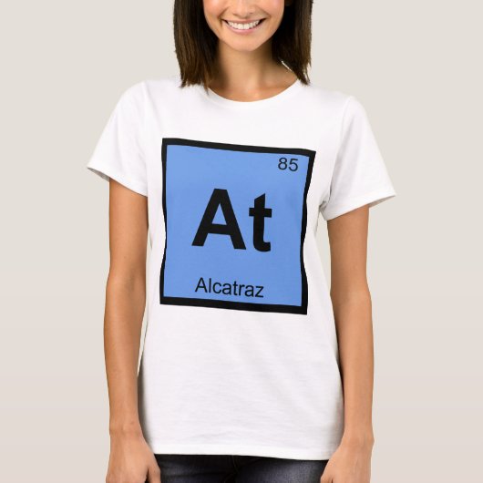 At - アルカトラズ刑務所 化学周期表 tシャツ (正面)