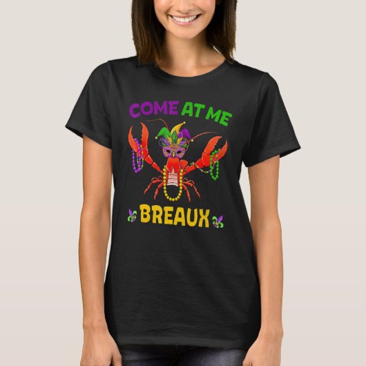 At 来 Me Breaux Crawfish Mardi Gras Equipment Kid M Tシャツ (正面)