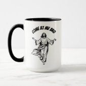At 来 Me Bro Jesus おもしろい Christian Bible Coffee マグカップ (左)