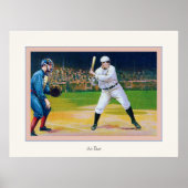At Bat ~ Vintage Baseball Poster ポスター (正面)
