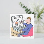 At Computer Online Banking おもしろい Cartoon シーズンカード (スタンド正面)