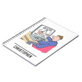 At Computer Online Banking おもしろい Cartoon ノートブック (左側)