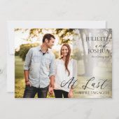 At Finally We're Photo 婚約した婚約 案内状 (正面)