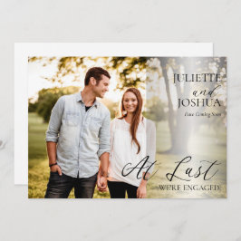 At Finally We're Photo 婚約した婚約 案内状