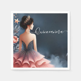 At Glam Ball Gown Spark Dark Navy Blueキンセアニェラ スタンダードカクテルナプキン