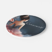 At Glam Ball Gown Spark Dark Navy Blueキンセアニェラ ペーパープレート (アングル)