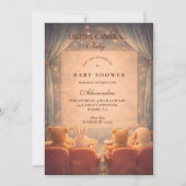 At Home Movie Night Baby Shower 招待状 (正面)