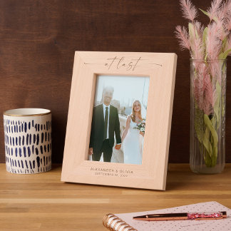 At Last Newlyweds結婚's Photo レーザー彫刻フレーム