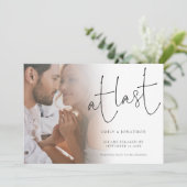 At Last Scriptフォト婚約の発表 招待状 (スタンド正面)