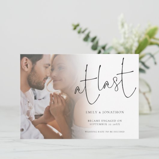 At Last Scriptフォト婚約の発表 招待状 (スタンド正面)