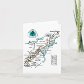 At Logo Appalachian Trail Hiking Map  カード (正面)