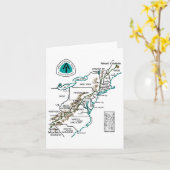 At Logo Appalachian Trail Hiking Map  カード (黄色い花)