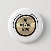 AT ME/HE KIM代名詞レインボーサークルプライド 缶バッジ (正面)