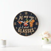 At My Age I Need Glasses ラージ壁時計 (ホーム)