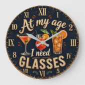At My Age I Need Glasses ラージ壁時計 (正面)