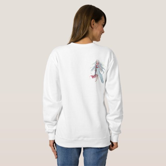 At Night Anime Women's Basic Sweatshirt スウェットシャツ (裏面フル)